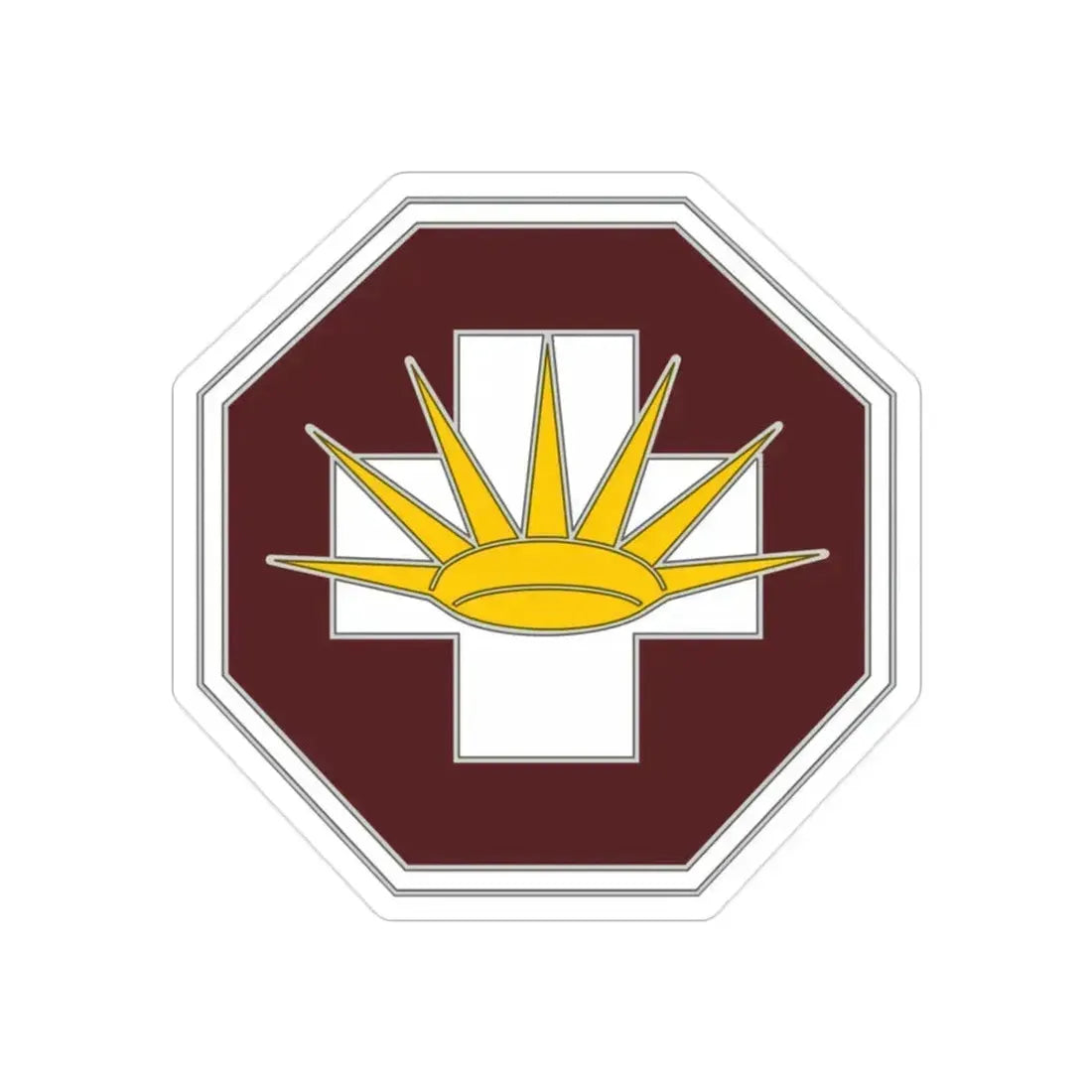 8 Medical Brigade 3 (U.S. Army) REVERSE PRINT Transparent Die-Cut STICKER 2 Inch Die-Cut Transparent - The Sticker Space