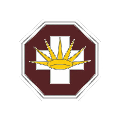 8 Medical Brigade 3 (U.S. Army) REVERSE PRINT Transparent Die-Cut STICKER 3 Inch Die-Cut Transparent - The Sticker Space