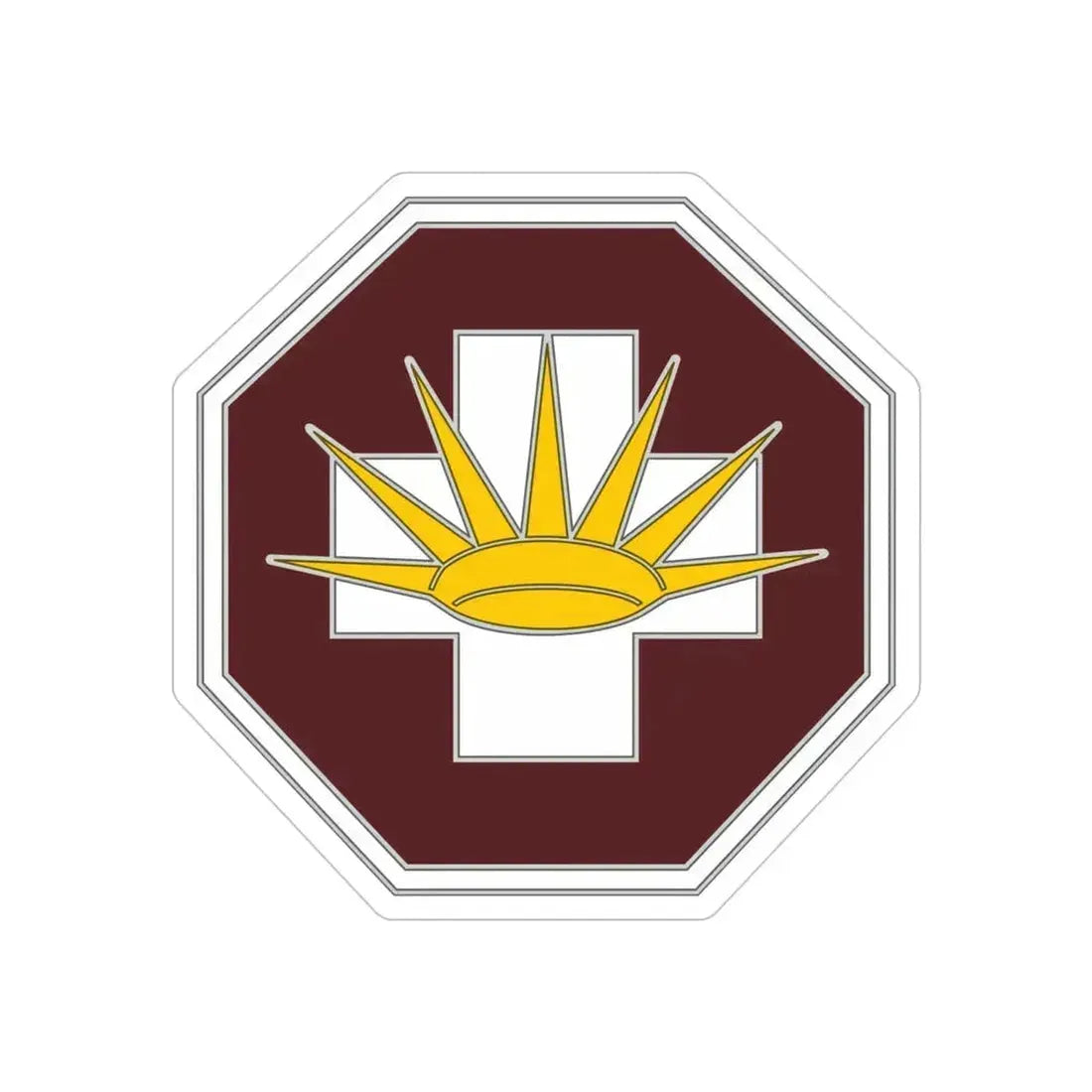 8 Medical Brigade 3 (U.S. Army) REVERSE PRINT Transparent Die-Cut STICKER 4 Inch Die-Cut Transparent - The Sticker Space