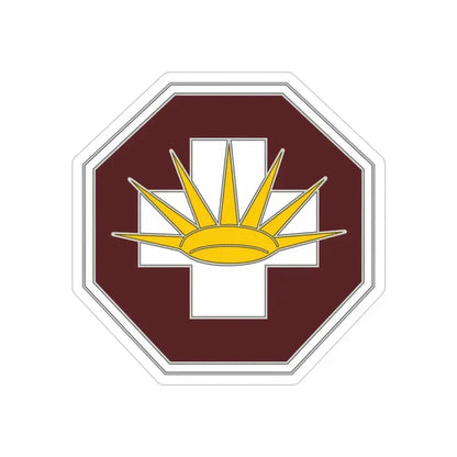 8 Medical Brigade 3 (U.S. Army) REVERSE PRINT Transparent Die-Cut STICKER 4 Inch Die-Cut Transparent - The Sticker Space