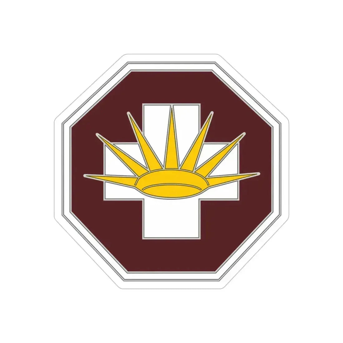 8 Medical Brigade 3 (U.S. Army) REVERSE PRINT Transparent Die-Cut STICKER 6 Inch Die-Cut Transparent - The Sticker Space