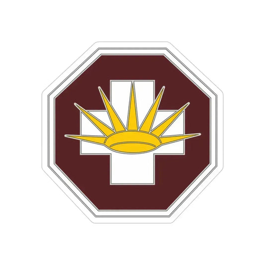8 Medical Brigade 3 (U.S. Army) REVERSE PRINT Transparent Die-Cut STICKER 6 Inch Die-Cut Transparent - The Sticker Space