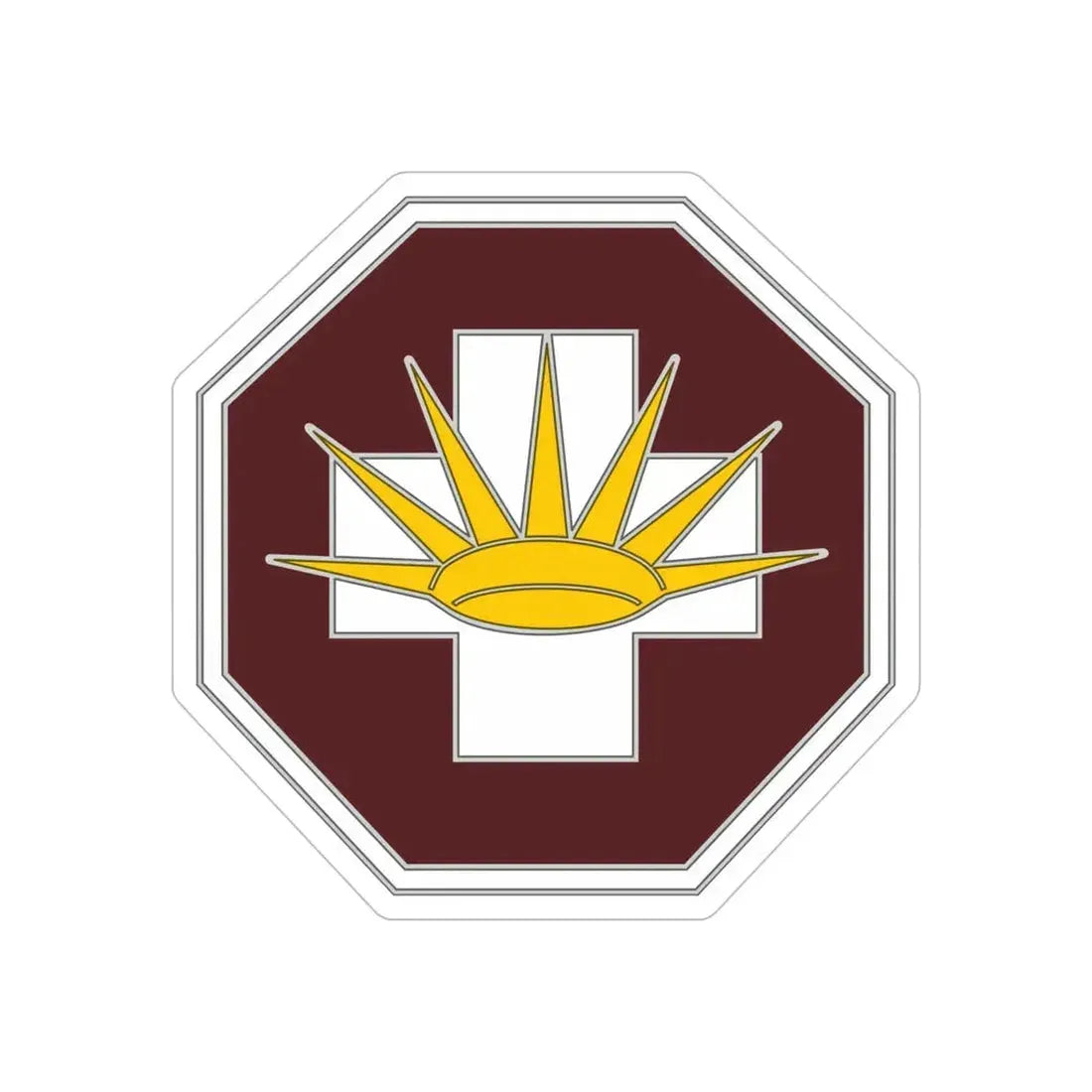 8 Medical Brigade 3 (U.S. Army) REVERSE PRINT Transparent Die-Cut STICKER - The Sticker Space