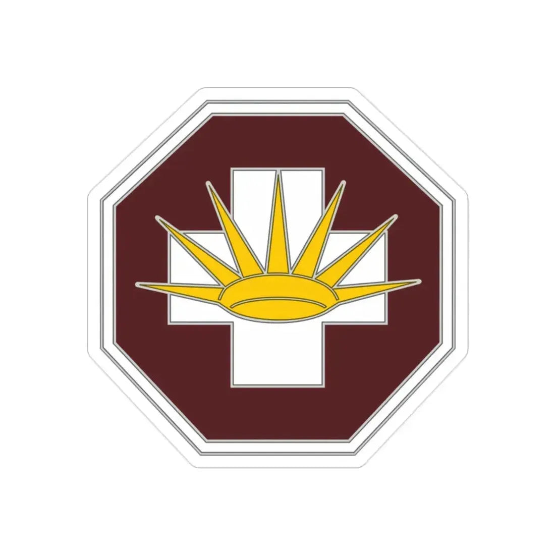 8 Medical Brigade 3 (U.S. Army) REVERSE PRINT Transparent Die-Cut STICKER - The Sticker Space