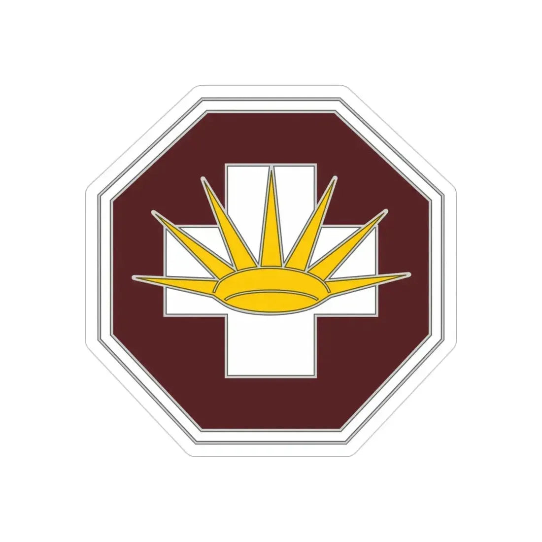 8 Medical Brigade 3 (U.S. Army) REVERSE PRINT Transparent Die-Cut STICKER - The Sticker Space