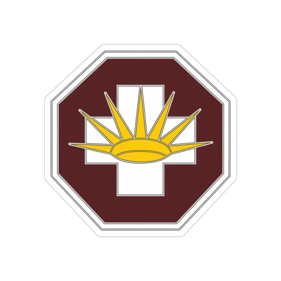 8 Medical Brigade 3 (U.S. Army) REVERSE PRINT Transparent Die-Cut STICKER - The Sticker Space