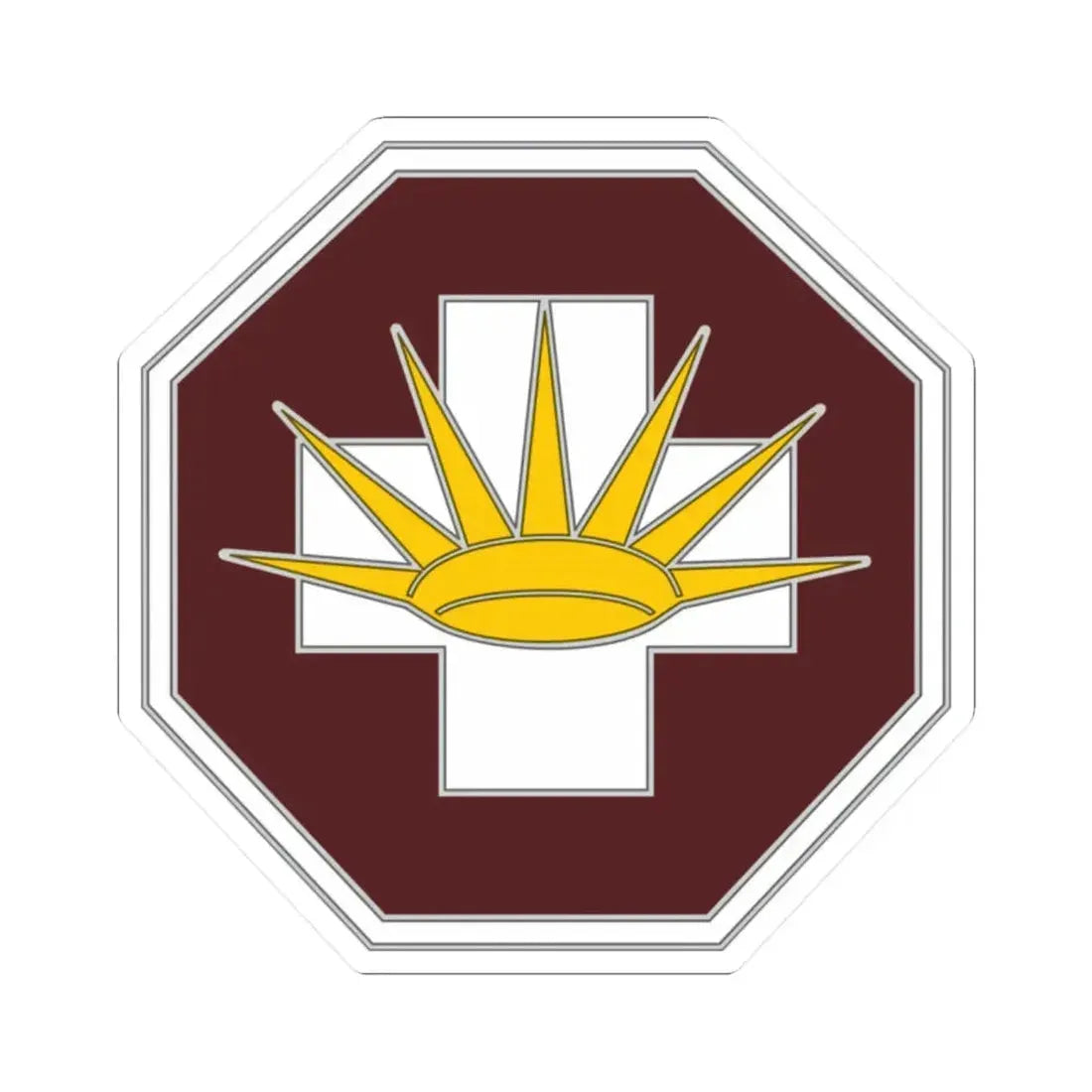 8 Medical Brigade 3 (U.S. Army) STICKER Vinyl Kiss-Cut Decal 2 Inch White - The Sticker Space