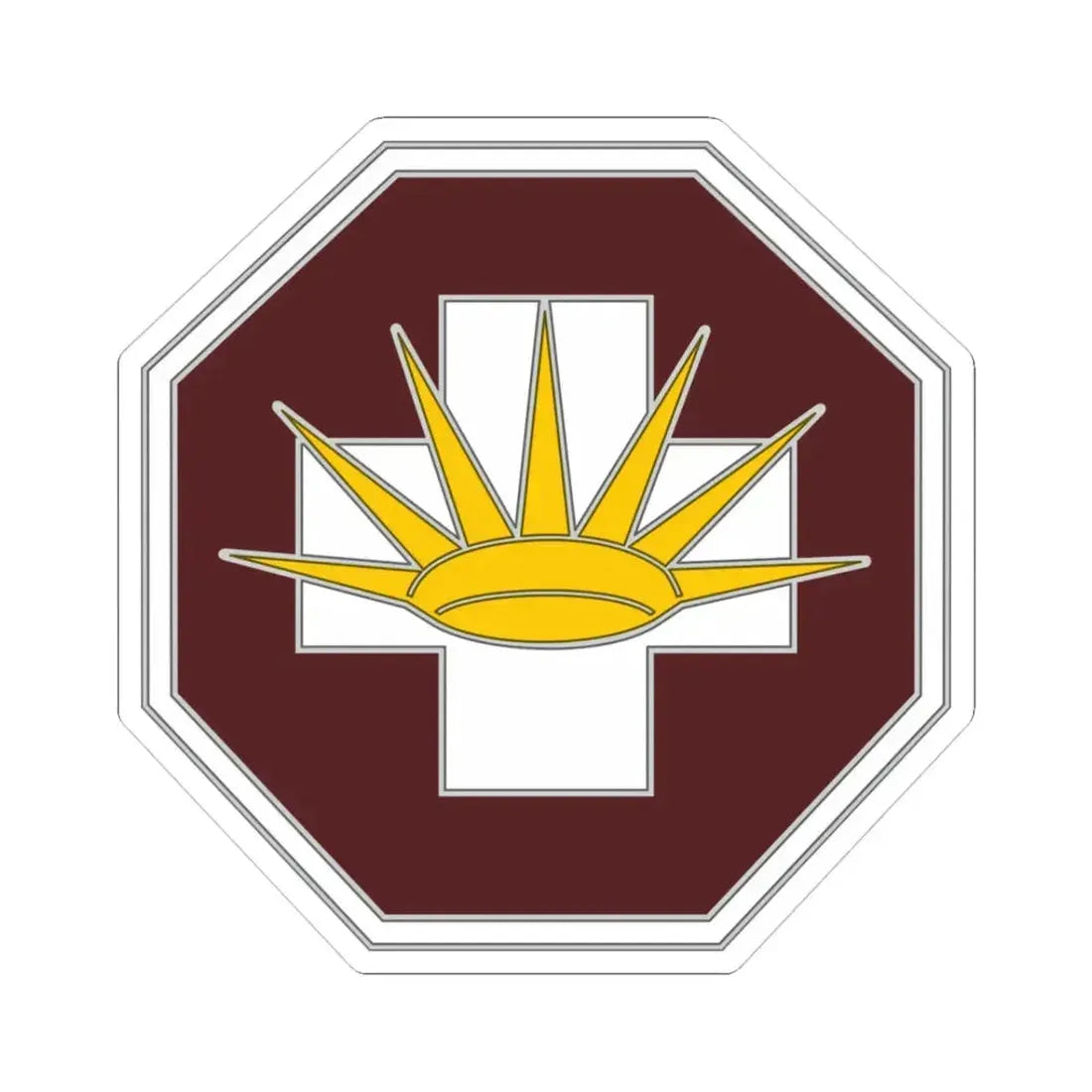 8 Medical Brigade 3 (U.S. Army) STICKER Vinyl Kiss-Cut Decal 3 Inch White - The Sticker Space