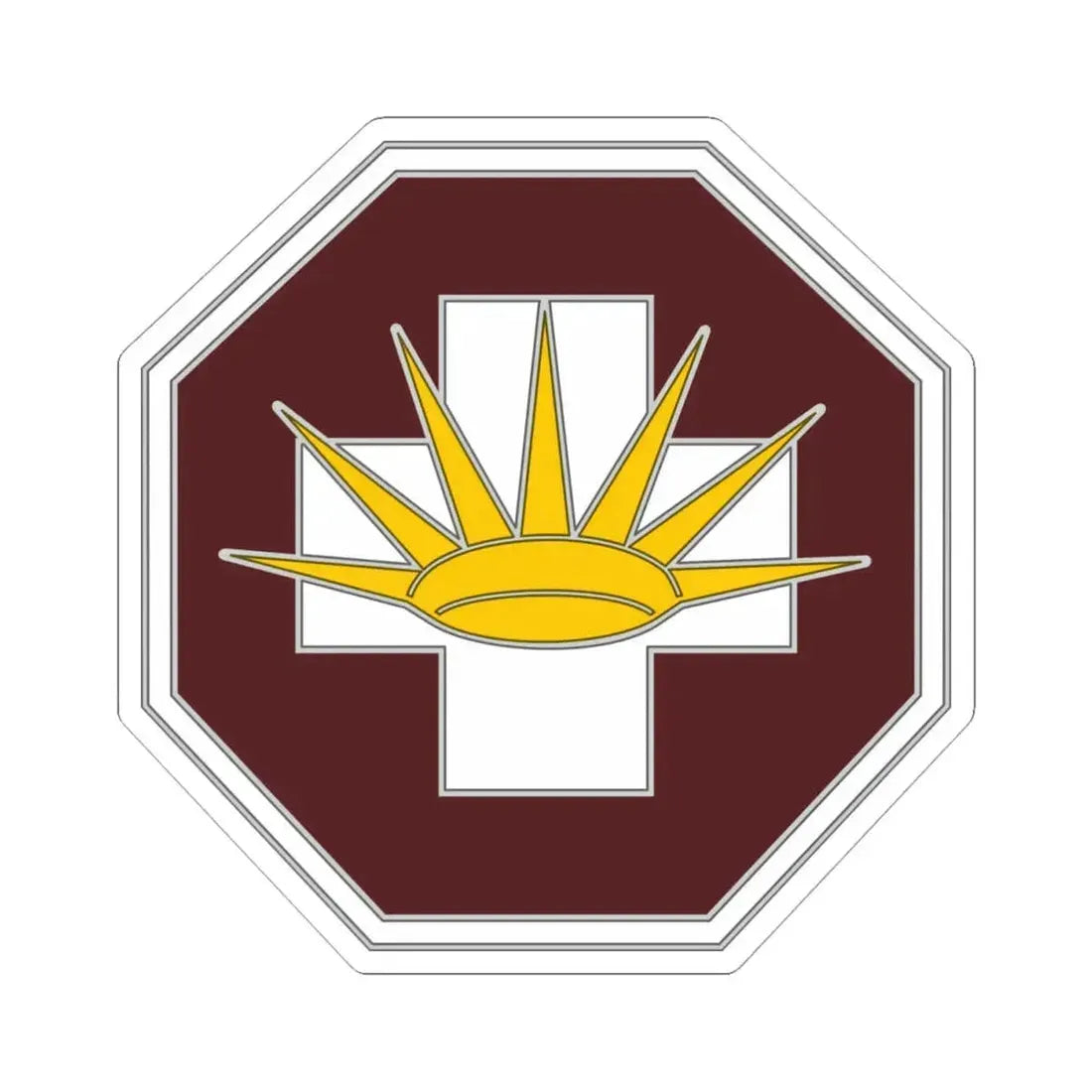 8 Medical Brigade 3 (U.S. Army) STICKER Vinyl Kiss-Cut Decal 4 Inch White - The Sticker Space