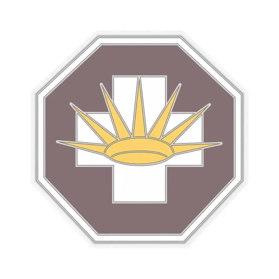 8 Medical Brigade 3 (U.S. Army) STICKER Vinyl Kiss-Cut Decal 6 Inch Transparent - The Sticker Space
