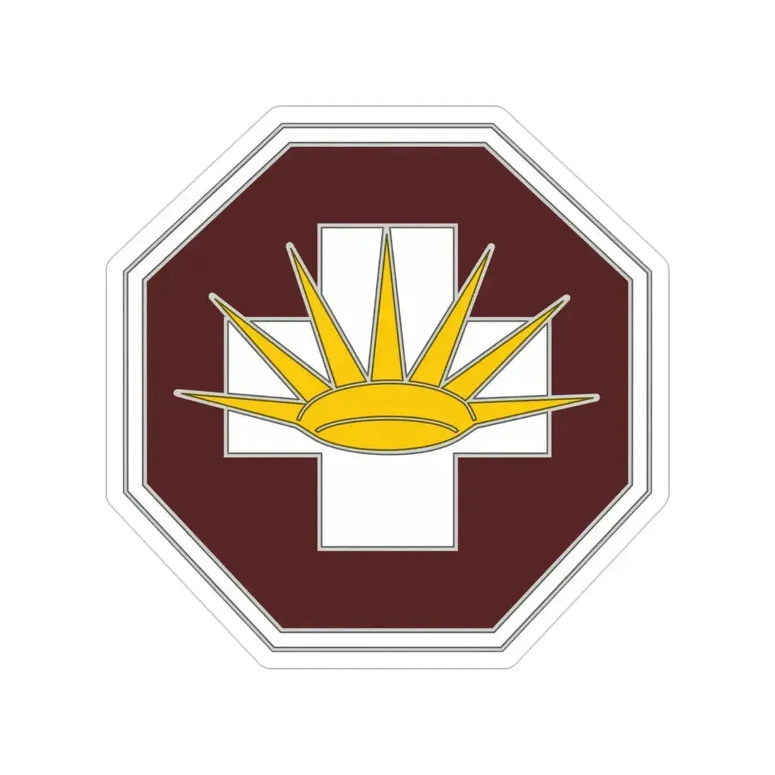 8 Medical Brigade 3 (U.S. Army) Transparent STICKER Die-Cut Vinyl Decal 3 Inch - The Sticker Space