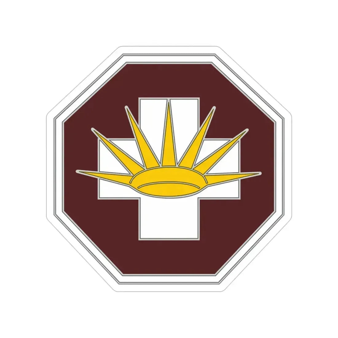8 Medical Brigade 3 (U.S. Army) Transparent STICKER Die-Cut Vinyl Decal 4 Inch - The Sticker Space