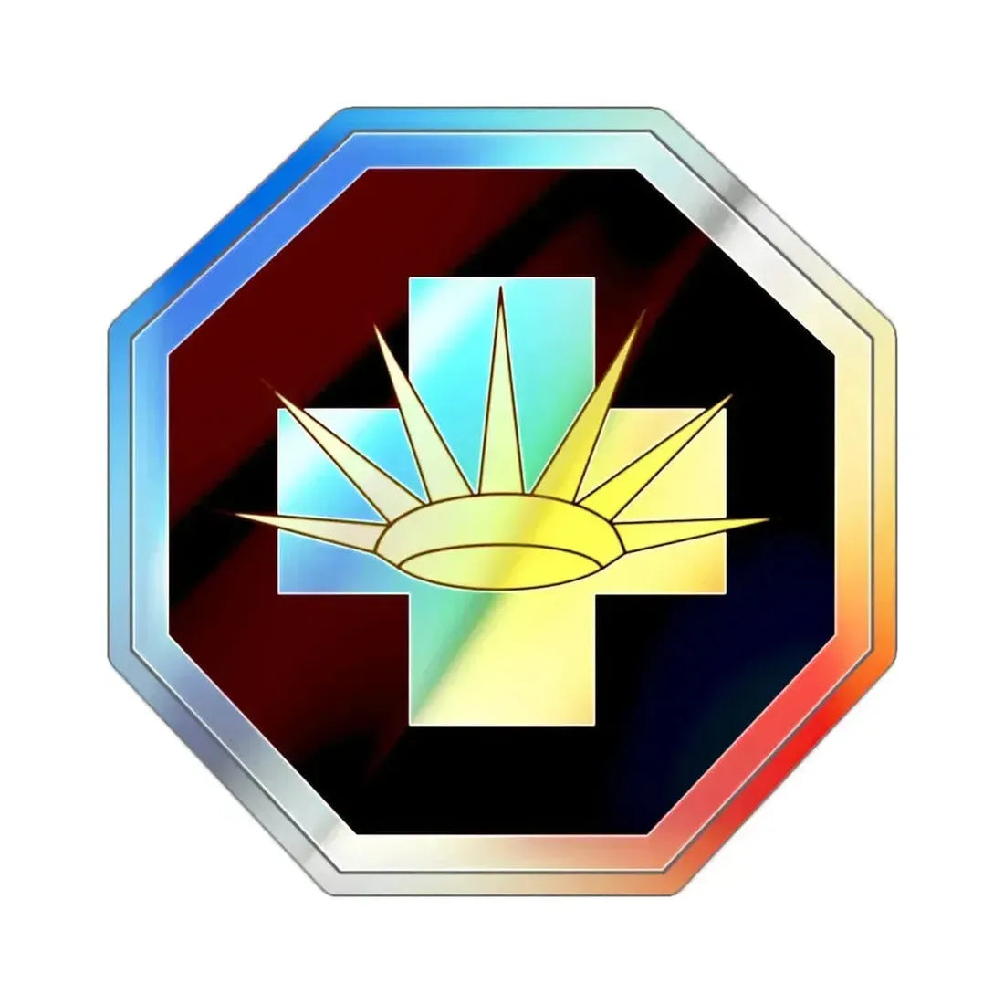 8 Medical Brigade (U.S. Army) Holographic STICKER Die-Cut Vinyl Decal 2 Inch Holographic - The Sticker Space