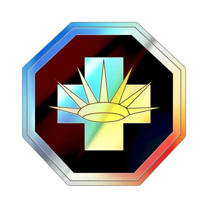 8 Medical Brigade (U.S. Army) Holographic STICKER Die-Cut Vinyl Decal 4 Inch Holographic - The Sticker Space