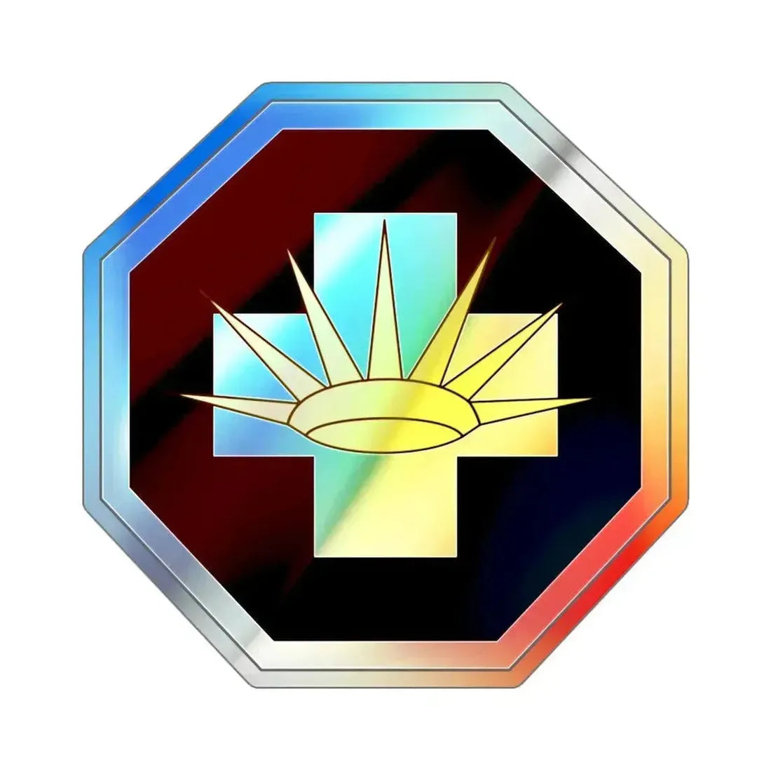 8 Medical Brigade (U.S. Army) Holographic STICKER Die-Cut Vinyl Decal 6 Inch Holographic - The Sticker Space