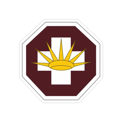8 Medical Brigade (U.S. Army) REVERSE PRINT Transparent Die-Cut STICKER 2 Inch Die-Cut Transparent - The Sticker Space