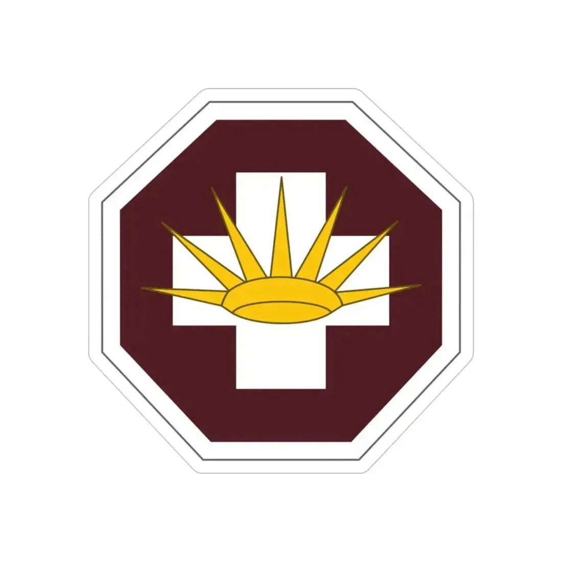 8 Medical Brigade (U.S. Army) REVERSE PRINT Transparent Die-Cut STICKER 3 Inch Die-Cut Transparent - The Sticker Space