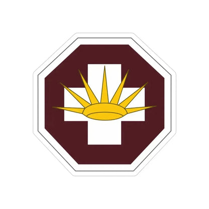 8 Medical Brigade (U.S. Army) REVERSE PRINT Transparent Die-Cut STICKER 3 Inch Die-Cut Transparent - The Sticker Space