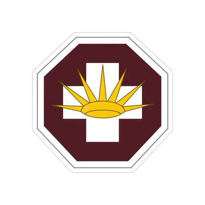 8 Medical Brigade (U.S. Army) REVERSE PRINT Transparent Die-Cut STICKER 4 Inch Die-Cut Transparent - The Sticker Space