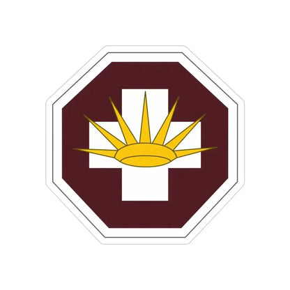 8 Medical Brigade (U.S. Army) REVERSE PRINT Transparent Die-Cut STICKER 5 Inch Die-Cut Transparent - The Sticker Space