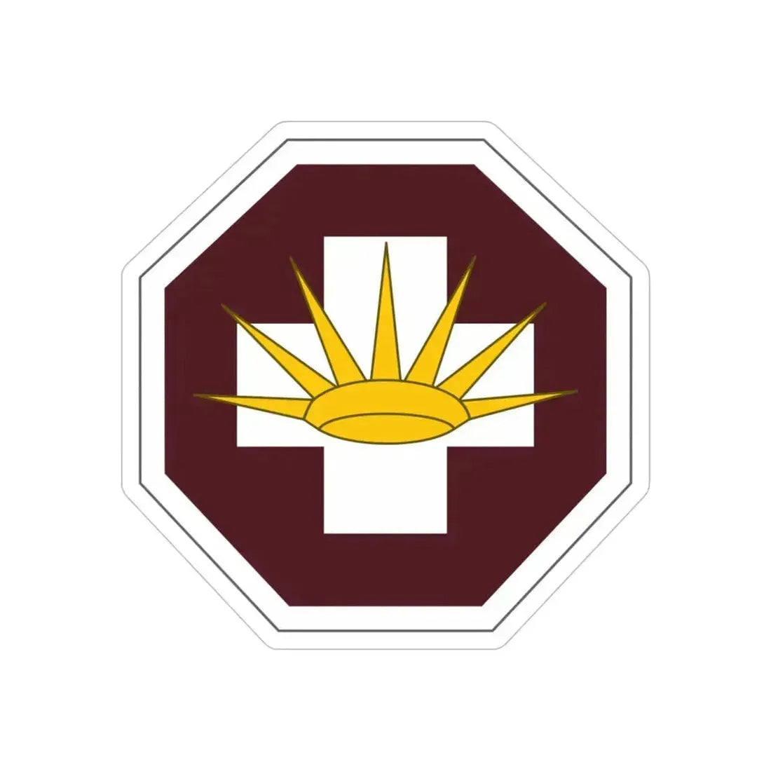 8 Medical Brigade (U.S. Army) REVERSE PRINT Transparent Die-Cut STICKER 6 Inch Die-Cut Transparent - The Sticker Space