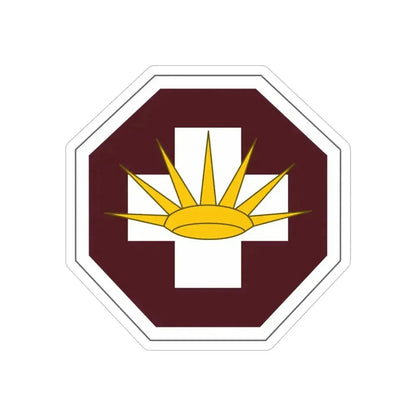 8 Medical Brigade (U.S. Army) REVERSE PRINT Transparent Die-Cut STICKER 6 Inch Die-Cut Transparent - The Sticker Space