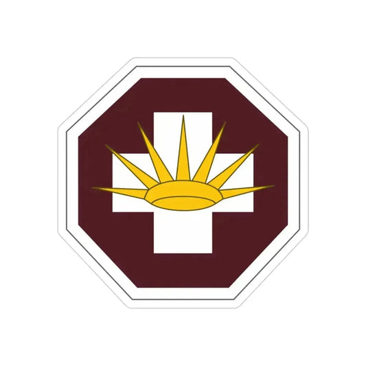 8 Medical Brigade (U.S. Army) REVERSE PRINT Transparent Die-Cut STICKER 6 Inch Die-Cut Transparent - The Sticker Space