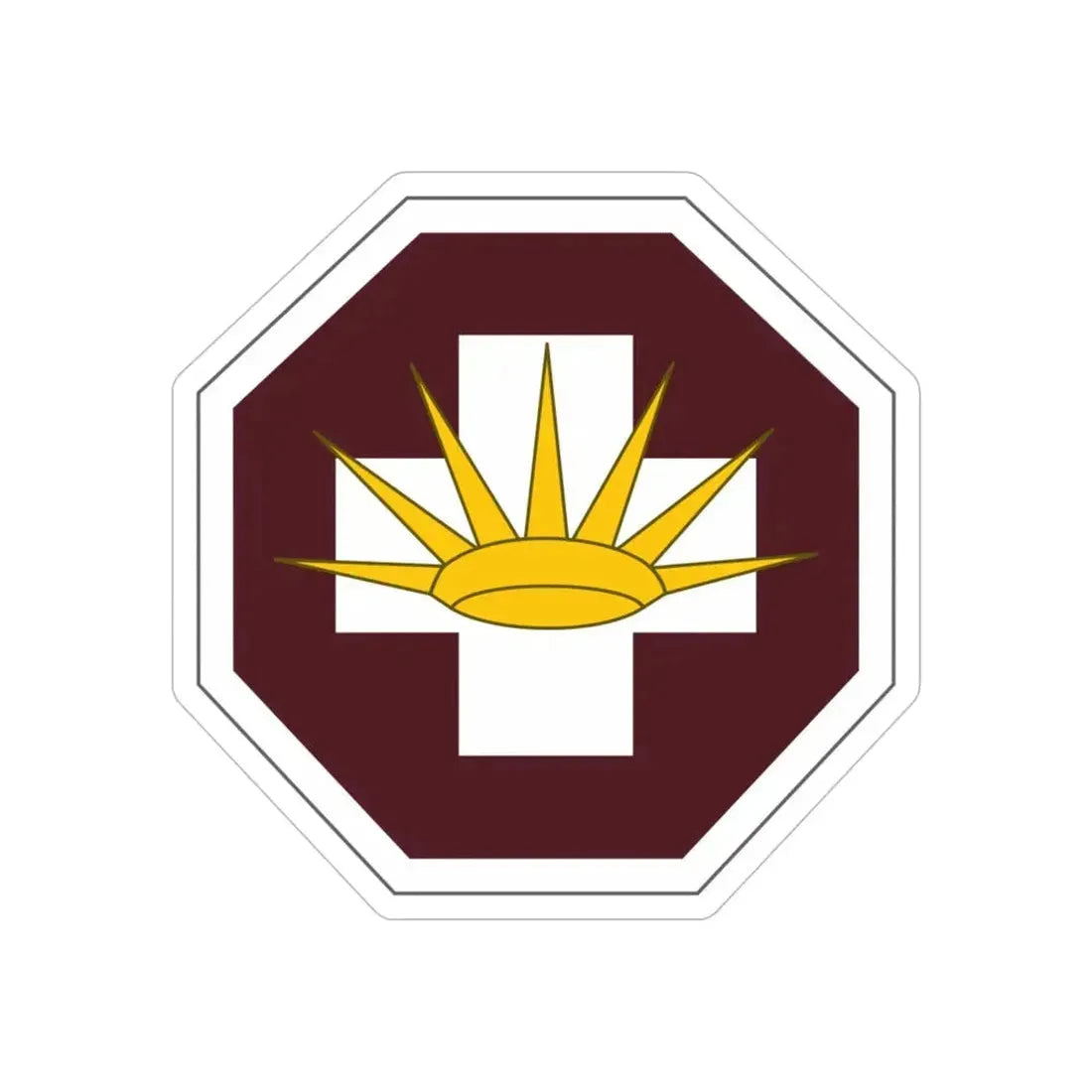 8 Medical Brigade (U.S. Army) REVERSE PRINT Transparent Die-Cut STICKER - The Sticker Space
