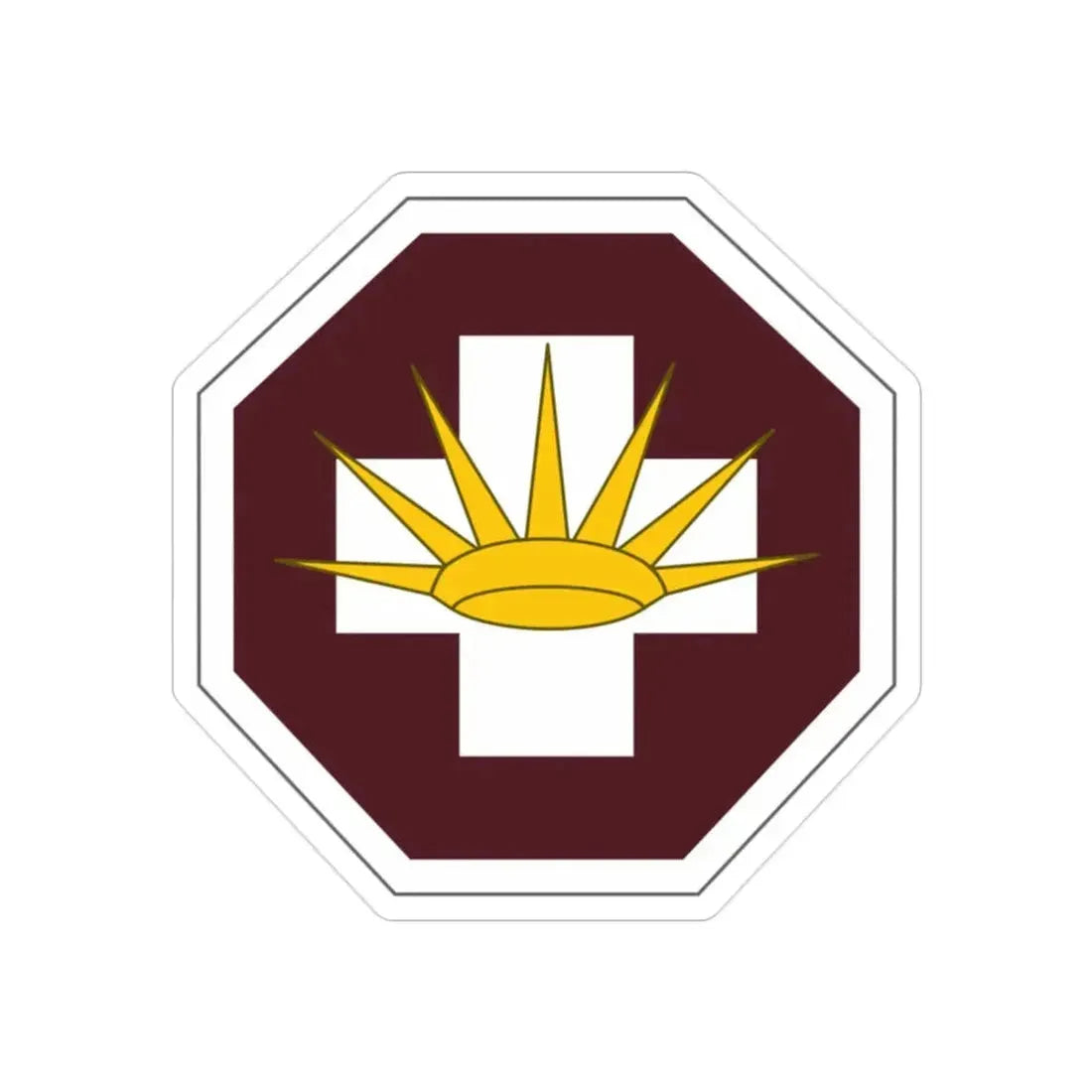 8 Medical Brigade (U.S. Army) REVERSE PRINT Transparent Die-Cut STICKER - The Sticker Space
