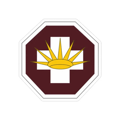 8 Medical Brigade (U.S. Army) REVERSE PRINT Transparent Die-Cut STICKER - The Sticker Space