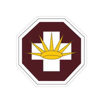 8 Medical Brigade (U.S. Army) REVERSE PRINT Transparent Die-Cut STICKER - The Sticker Space