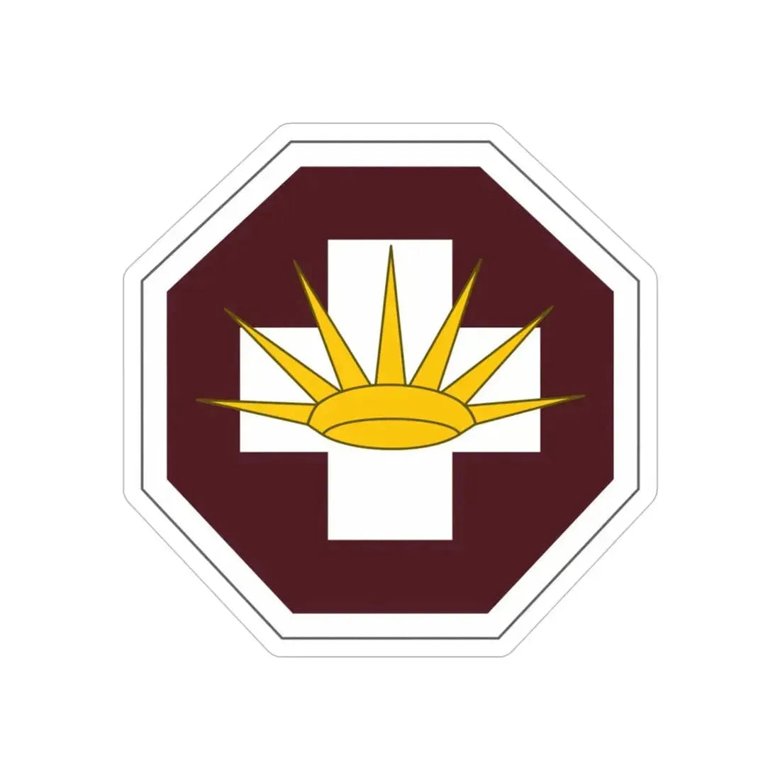 8 Medical Brigade (U.S. Army) REVERSE PRINT Transparent Die-Cut STICKER - The Sticker Space
