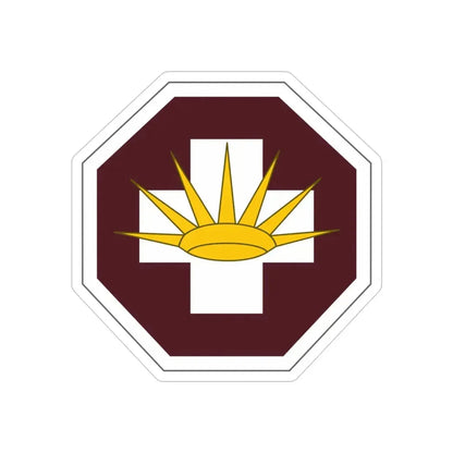 8 Medical Brigade (U.S. Army) REVERSE PRINT Transparent Die-Cut STICKER - The Sticker Space