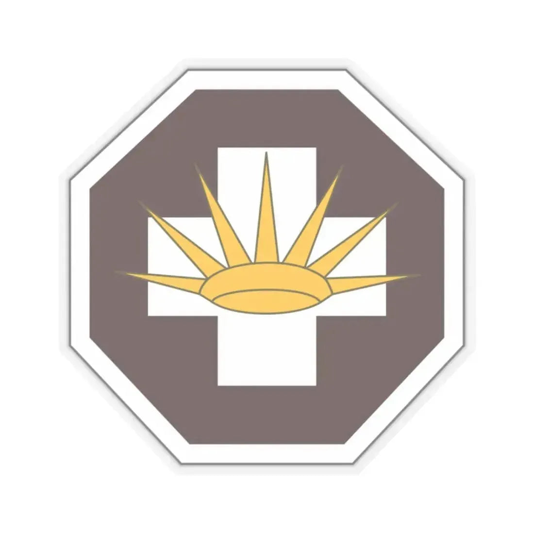 8 Medical Brigade (U.S. Army) STICKER Vinyl Kiss-Cut Decal 3 Inch Transparent - The Sticker Space