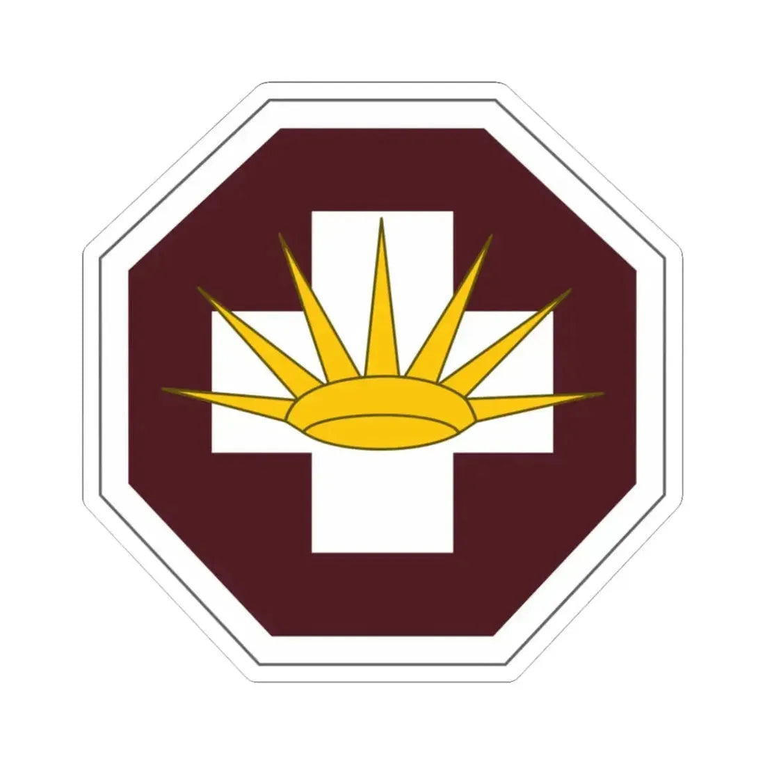 8 Medical Brigade (U.S. Army) STICKER Vinyl Kiss-Cut Decal 3 Inch White - The Sticker Space