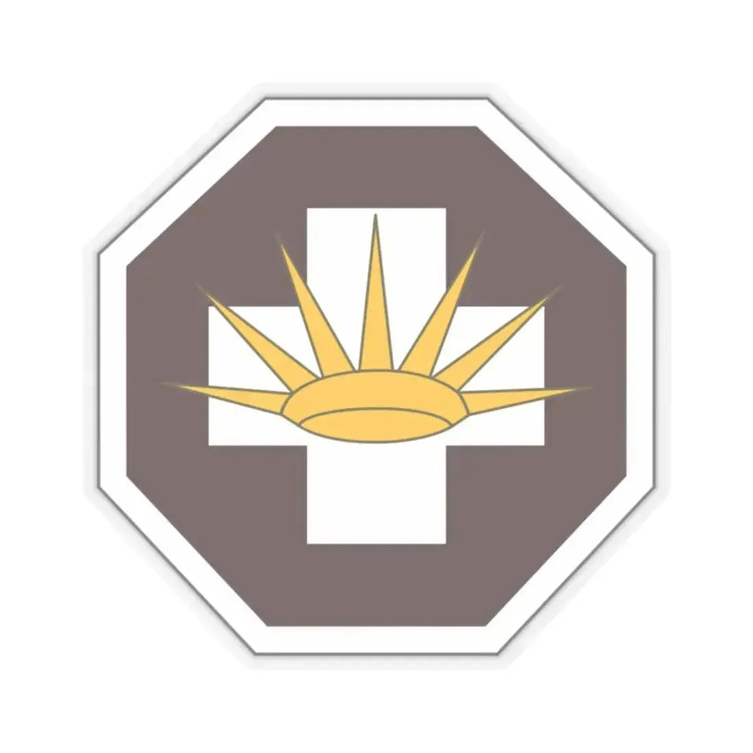 8 Medical Brigade (U.S. Army) STICKER Vinyl Kiss-Cut Decal 4 Inch Transparent - The Sticker Space