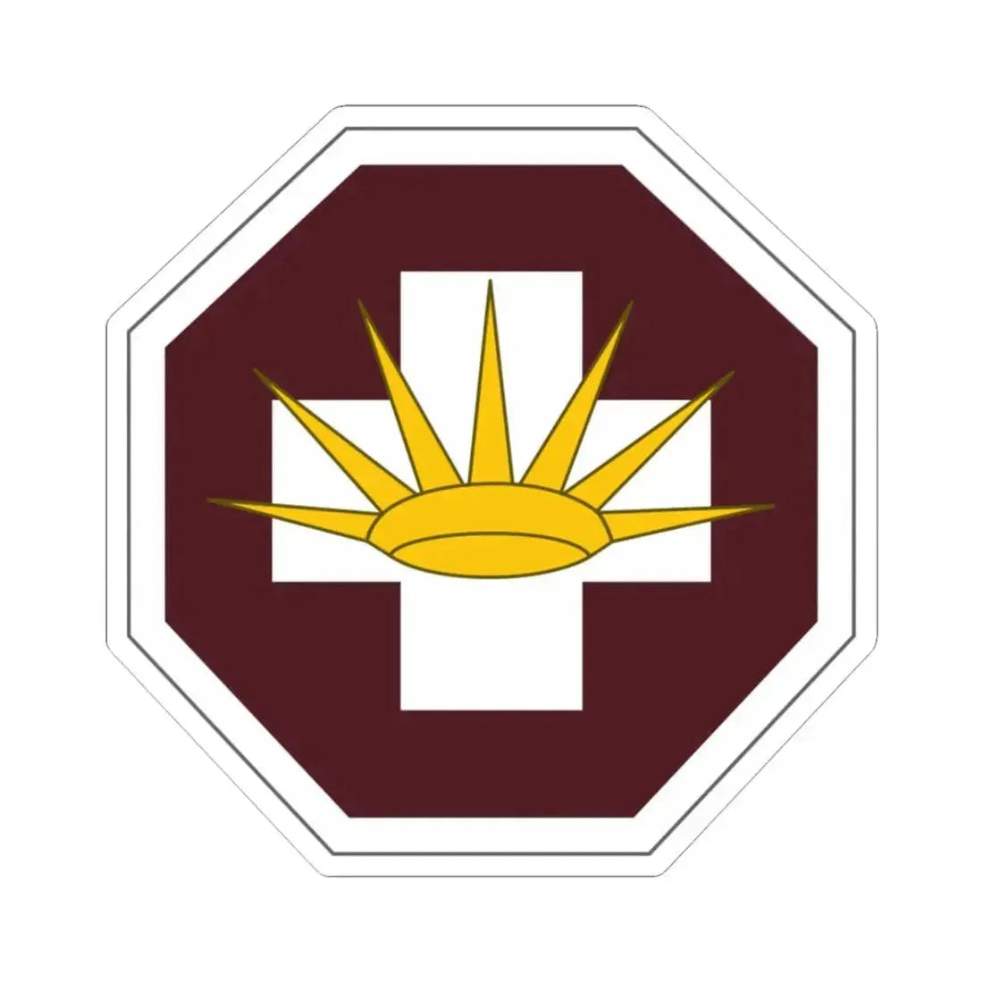 8 Medical Brigade (U.S. Army) STICKER Vinyl Kiss-Cut Decal 4 Inch White - The Sticker Space