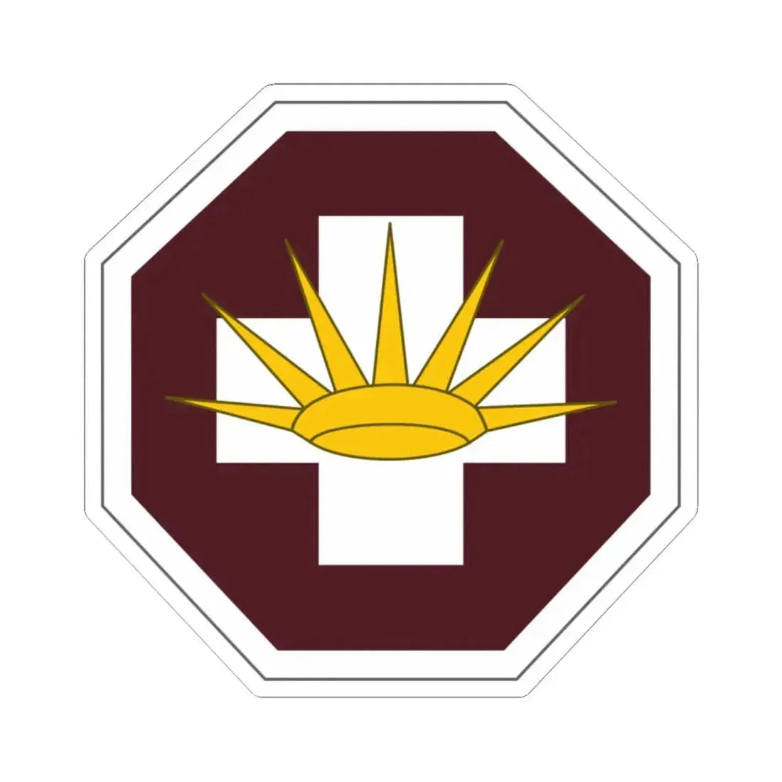 8 Medical Brigade (U.S. Army) STICKER Vinyl Kiss-Cut Decal 6 Inch White - The Sticker Space