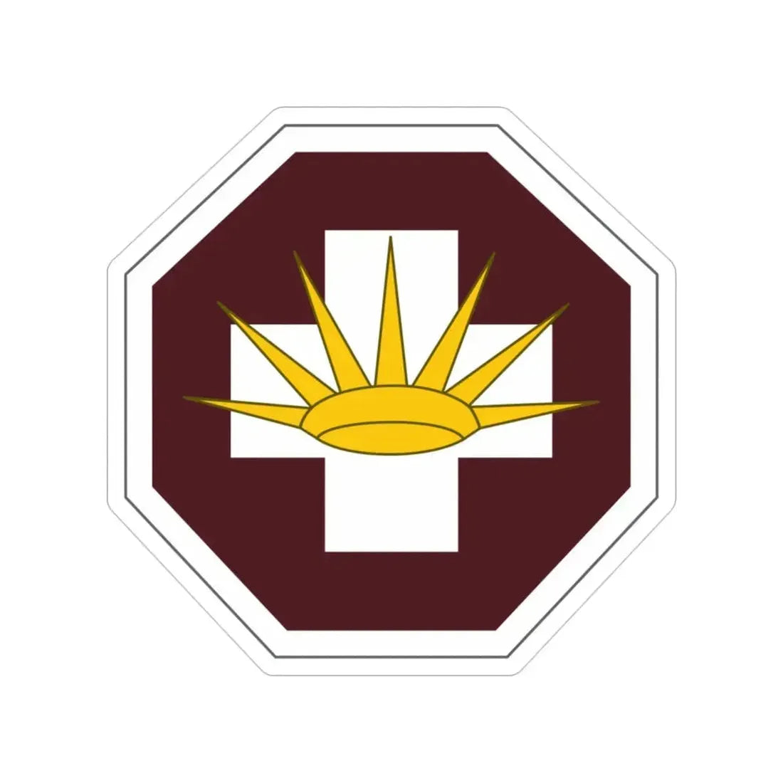 8 Medical Brigade (U.S. Army) Transparent STICKER Die-Cut Vinyl Decal 3 Inch - The Sticker Space