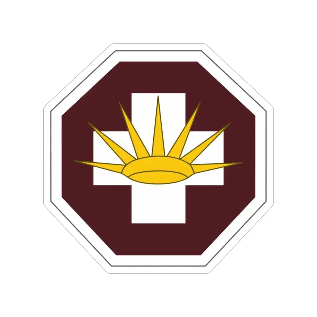8 Medical Brigade (U.S. Army) Transparent STICKER Die-Cut Vinyl Decal 4 Inch - The Sticker Space