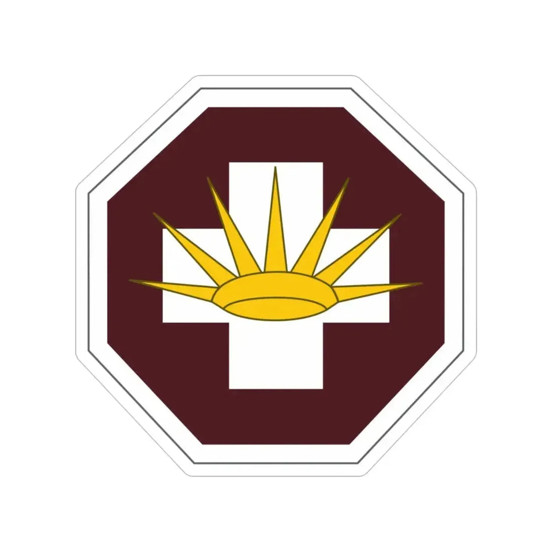 8 Medical Brigade (U.S. Army) Transparent STICKER Die-Cut Vinyl Decal 5 Inch - The Sticker Space
