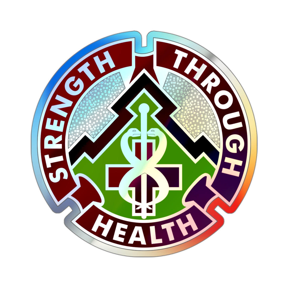 8 Medical Brigade v2 (U.S. Army) Holographic STICKER Die-Cut Vinyl Decal-3 Inch-The Sticker Space