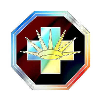 8 Medical Brigade v3 (U.S. Army) Holographic STICKER Die-Cut Vinyl Decal 4 Inch Holographic - The Sticker Space
