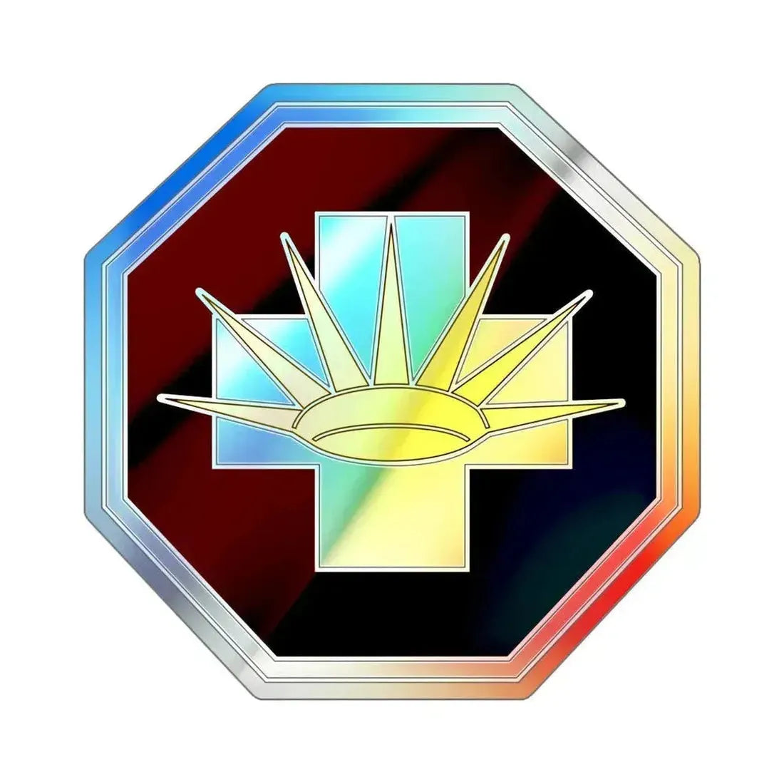 8 Medical Brigade v3 (U.S. Army) Holographic STICKER Die-Cut Vinyl Decal 6 Inch Holographic - The Sticker Space