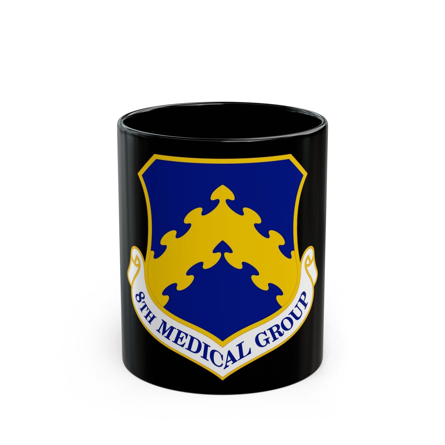 8 Medical Group PACAF (U.S. Air Force) Black Coffee Mug-11oz-The Sticker Space