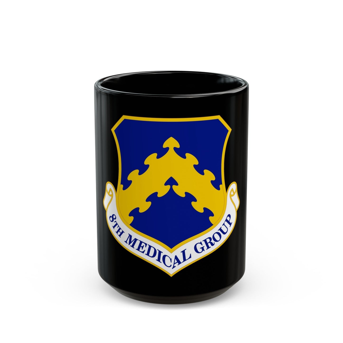 8 Medical Group PACAF (U.S. Air Force) Black Coffee Mug-15oz-The Sticker Space