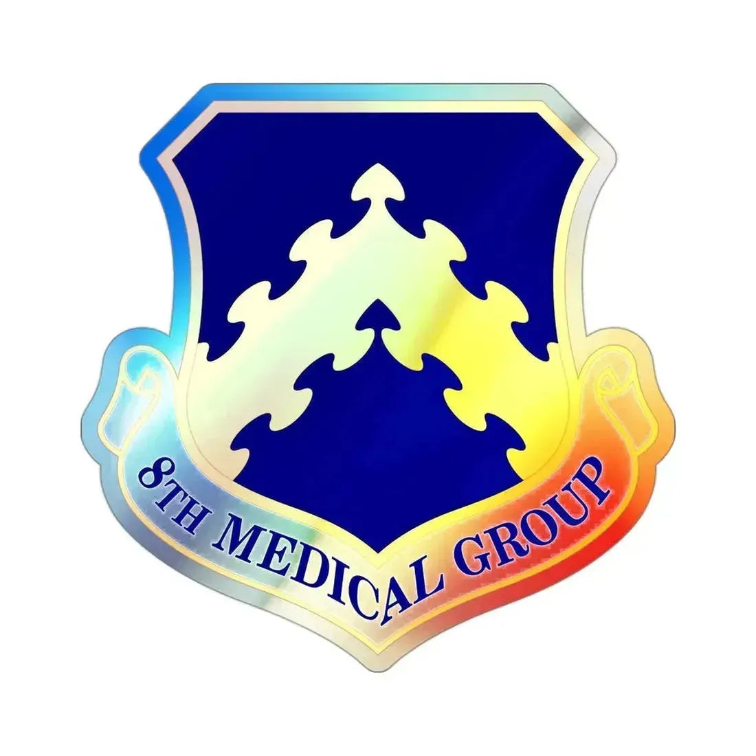 8 Medical Group PACAF (U.S. Air Force) Holographic STICKER Die-Cut Vinyl Decal 3 Inch Holographic - The Sticker Space