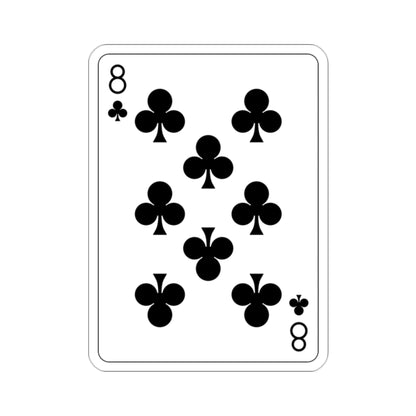 8 of Clubs Playing Card STICKER Vinyl Die-Cut Decal-2 Inch-The Sticker Space