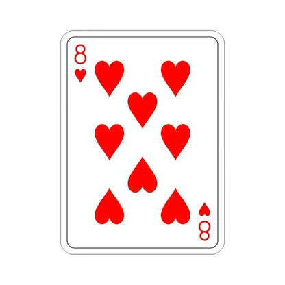 8 of Hearts Playing Card STICKER Vinyl Die-Cut Decal 4 Inch - The Sticker Space
