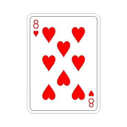 8 of Hearts Playing Card STICKER Vinyl Die-Cut Decal - The Sticker Space